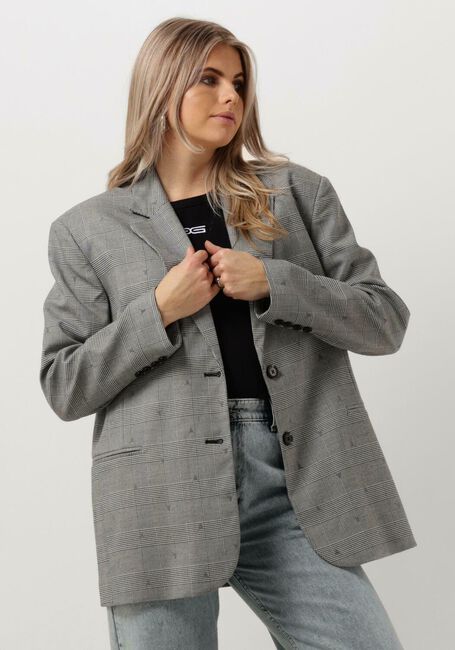 Grijze ALIX THE LABEL Blazer LADIES WOVEN SPECIAL CHECKED BLAZER - large