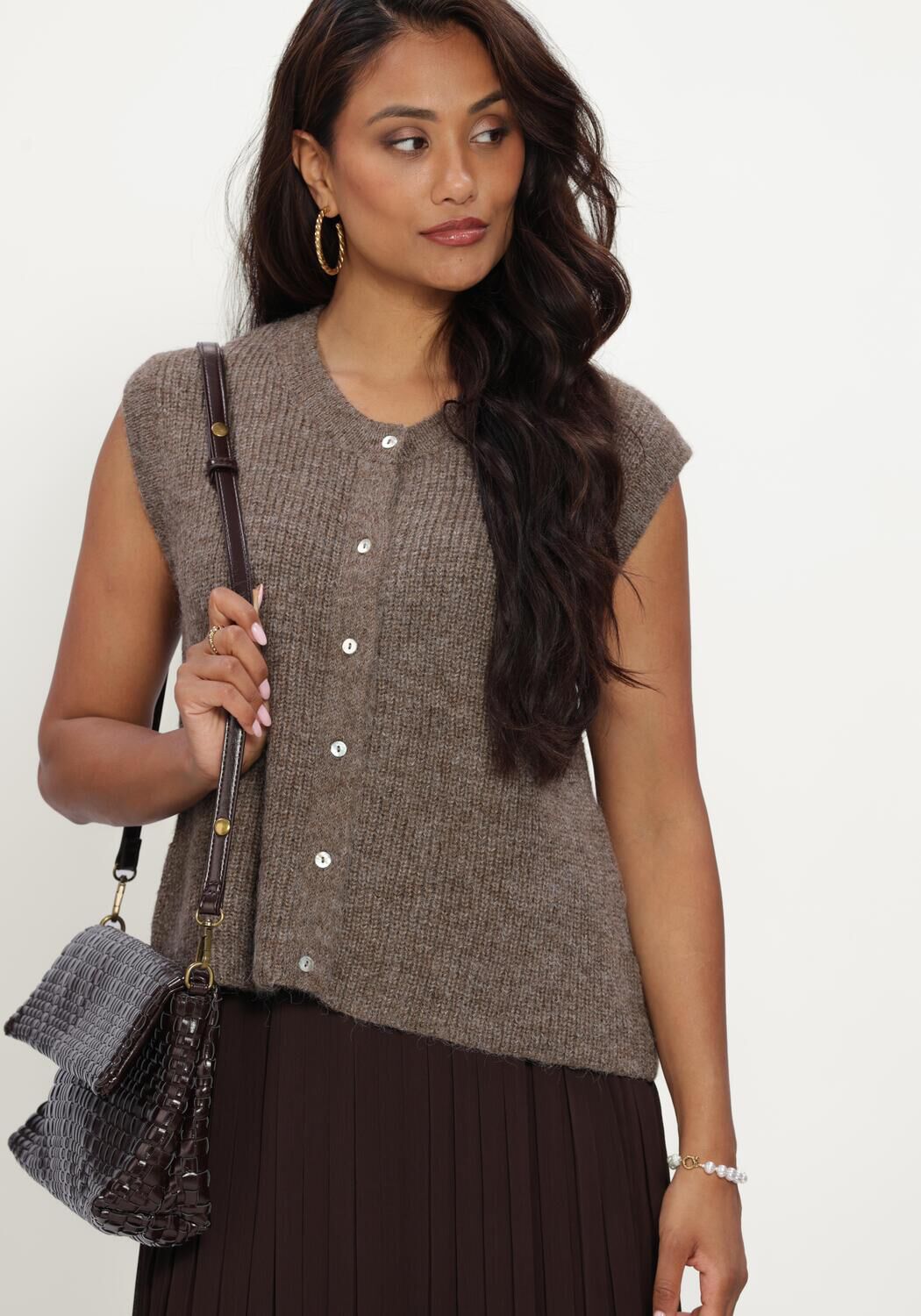 Bruine MODSTR&Ouml;M Vest CRISMD VEST - large