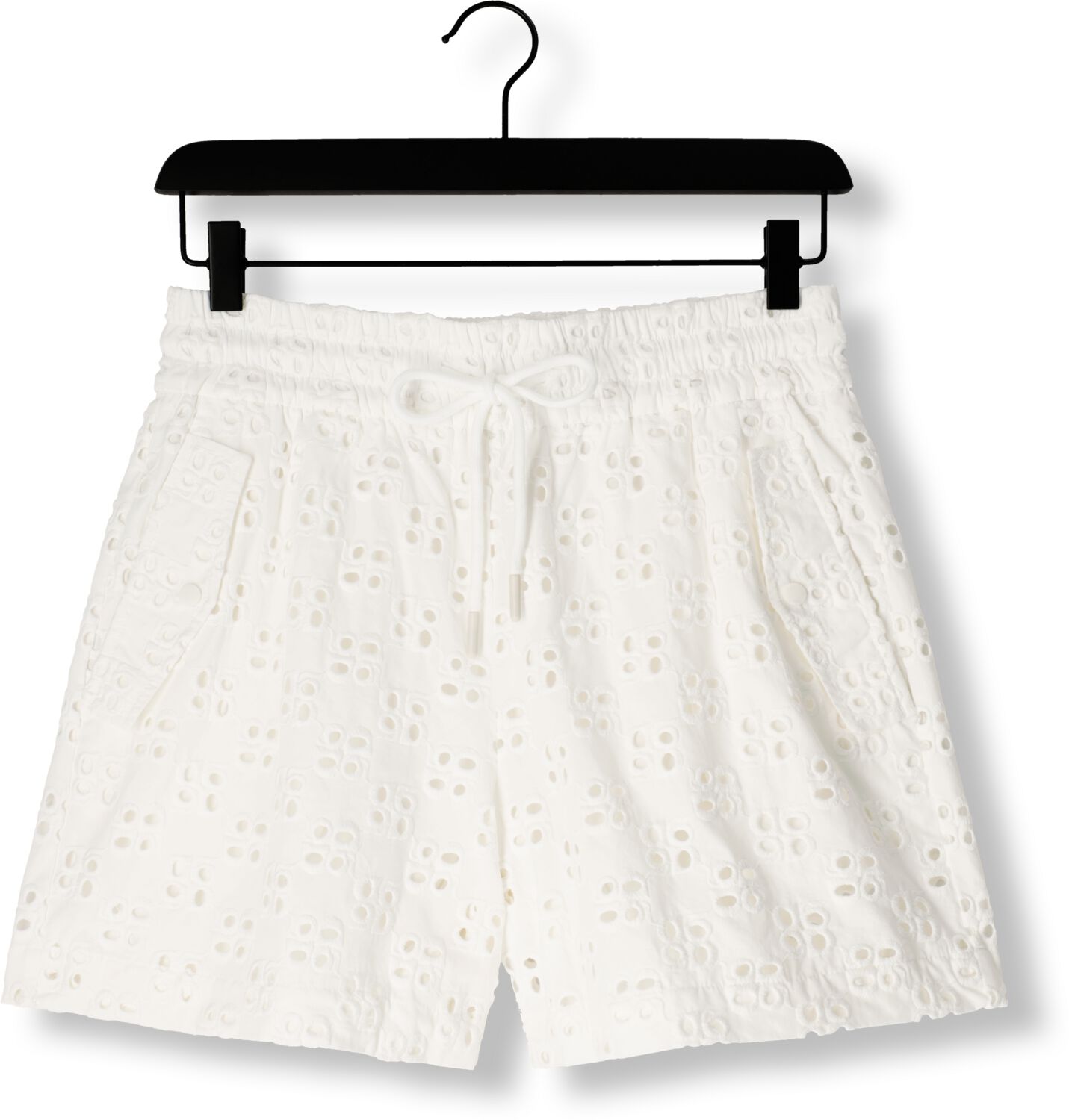 DANTE6 Dames Broeken Treva Broderie Anglaise Shorts Wit