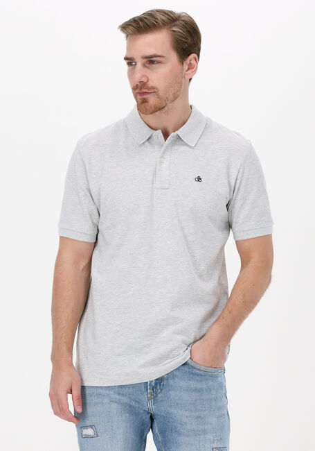 Lichtgrijze SCOTCH & SODA Polo PIQUE POLO - large