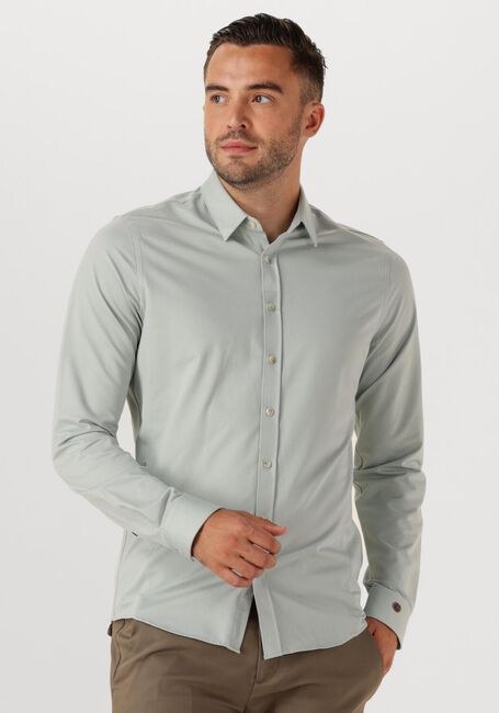 Lichtgrijze CAST IRON Klassiek overhemd CF TECH TWILL JERSEY - large