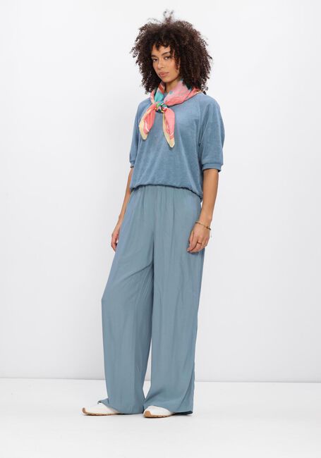 Blauwe BY-BAR Wijde broek BENJI VISCOSE PANTS - large