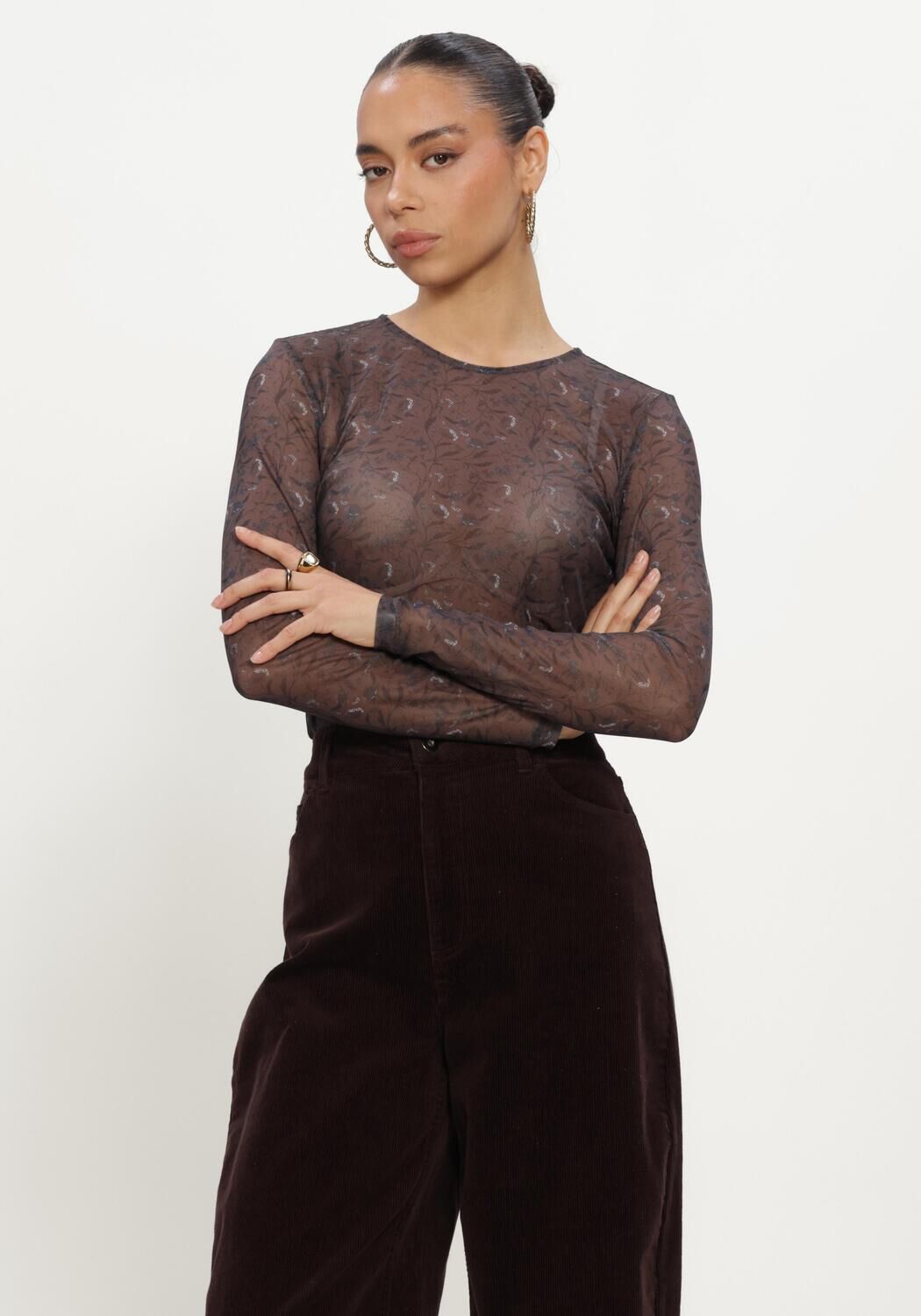 Bruine MSCH COPENHAGEN Top MSCHJANIE ILLENORA TOP - large