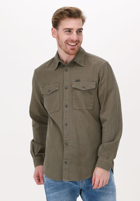 Bruine G-STAR RAW Casual overhemd MARINE SLIM SHIRT L/S - large