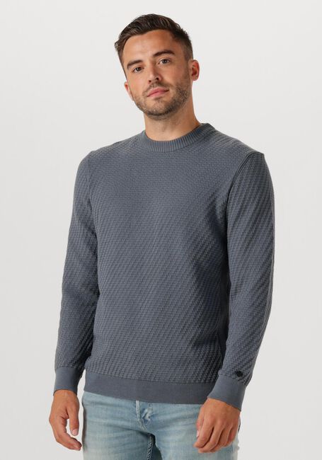 Grijze CAST IRON Trui REGULAR FIT COTTON STRETCH STRUCTURE - large