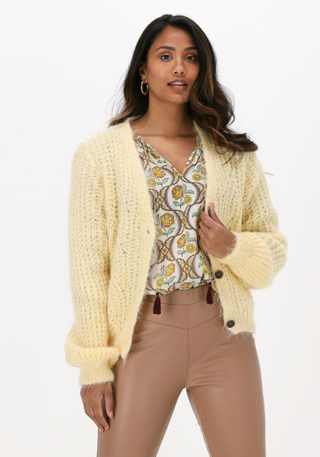 Gele BY-BAR Vest VIVE CARDIGAN - large