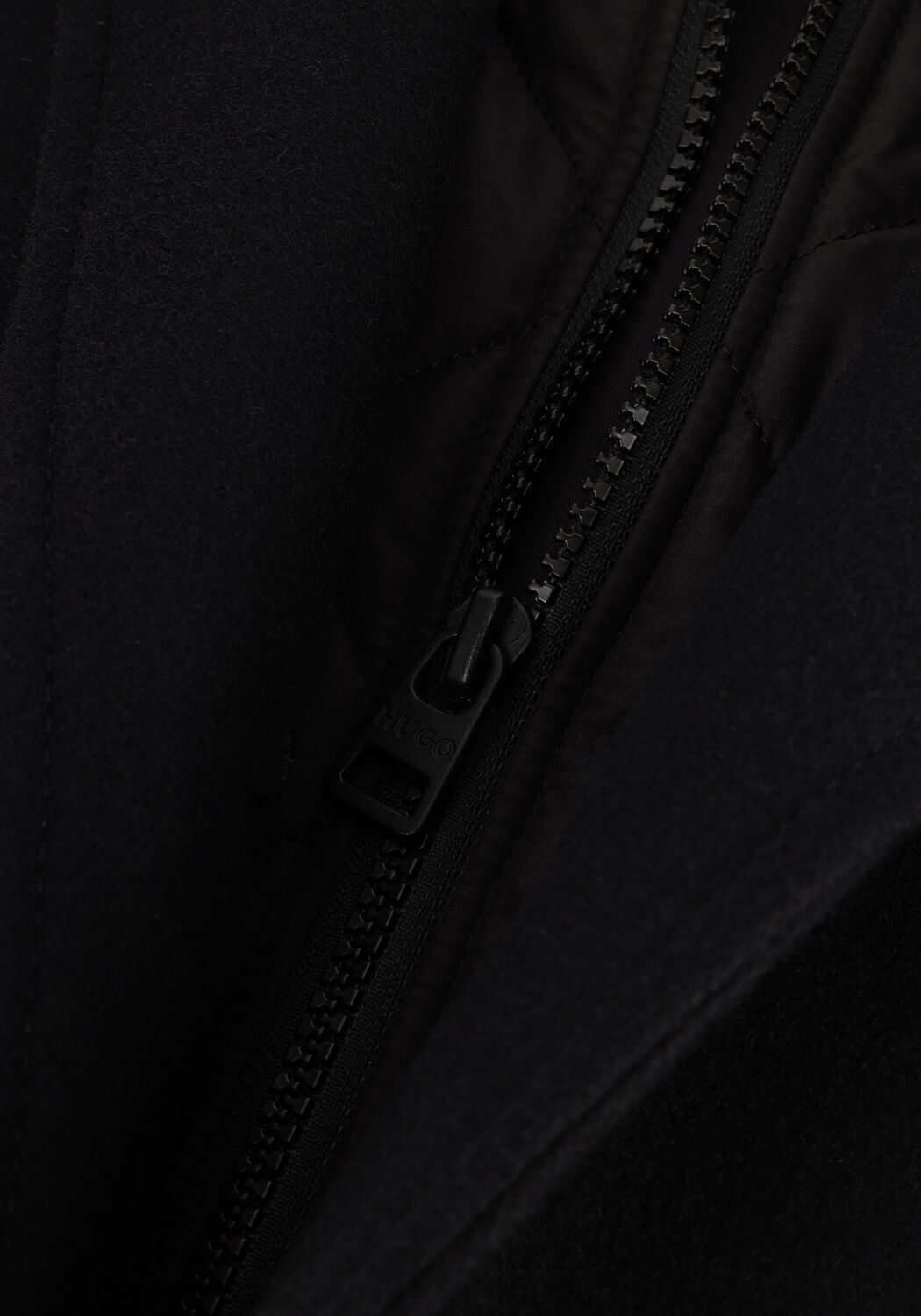 Zwarte HUGO Mantel MILOGAN2441 - large