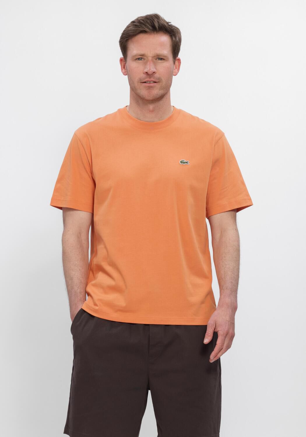 Oranje LACOSTE T-shirt COTTON T-SHIRT - large