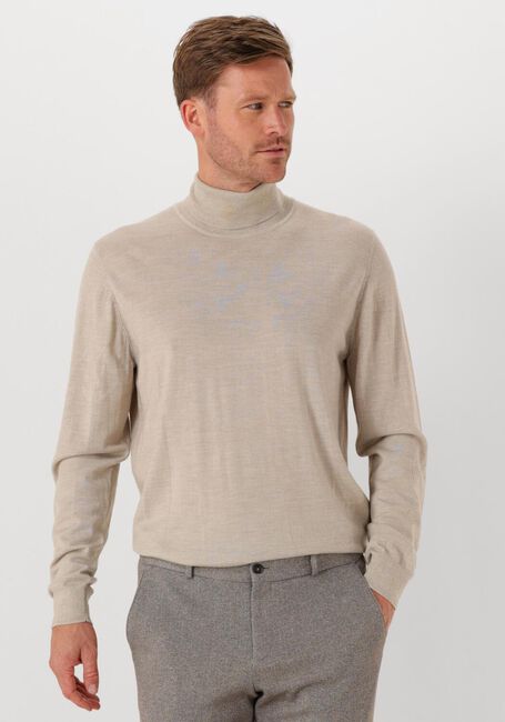 Beige PROFUOMO Coltrui PULLOVER ROLL NECK MERINO - large