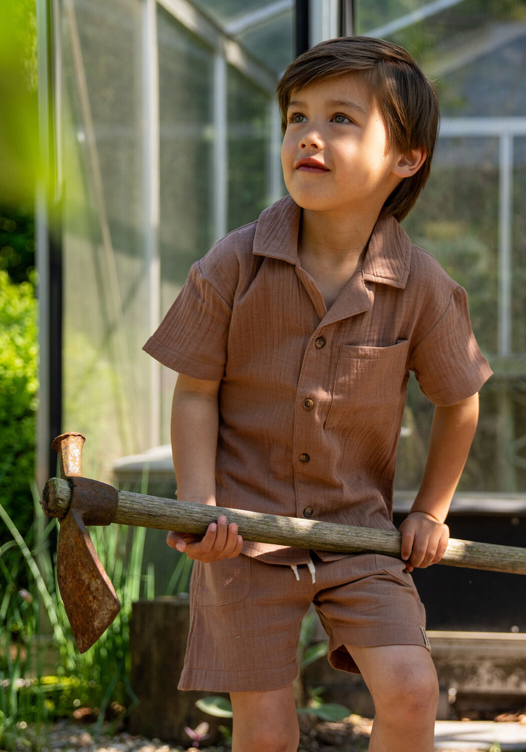 Bruine KOKO NOKO Korte broek P548011 - large