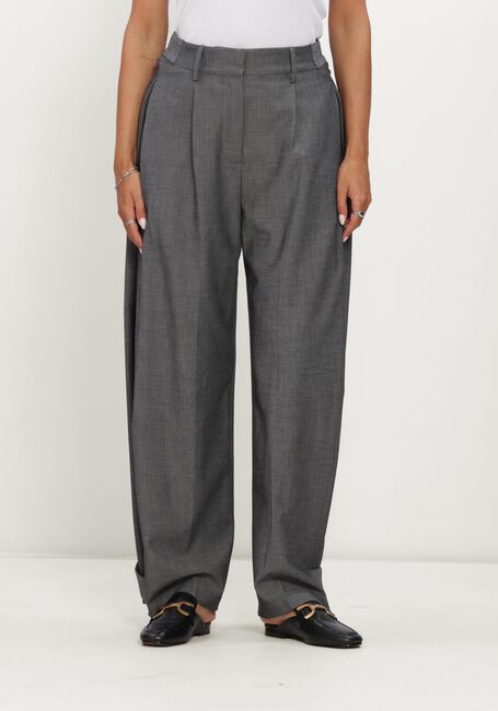 Donkergrijze CO'COUTURE Wijde broek JACKYCC PLEAT PANT - large