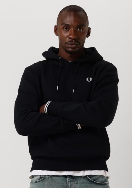 Donkerblauwe FRED PERRY Truien/vesten TIPPED HOODED SWEATSHIRT - large