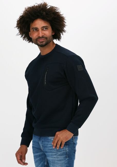 Donkerblauwe PME LEGEND Sweater R-NECK FANCY SWEAT XV - large