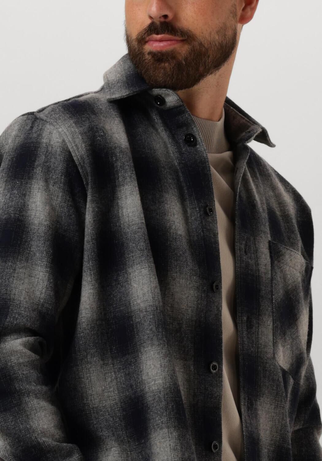 GENTI Heren Overshirts S1300-1300 Grijs