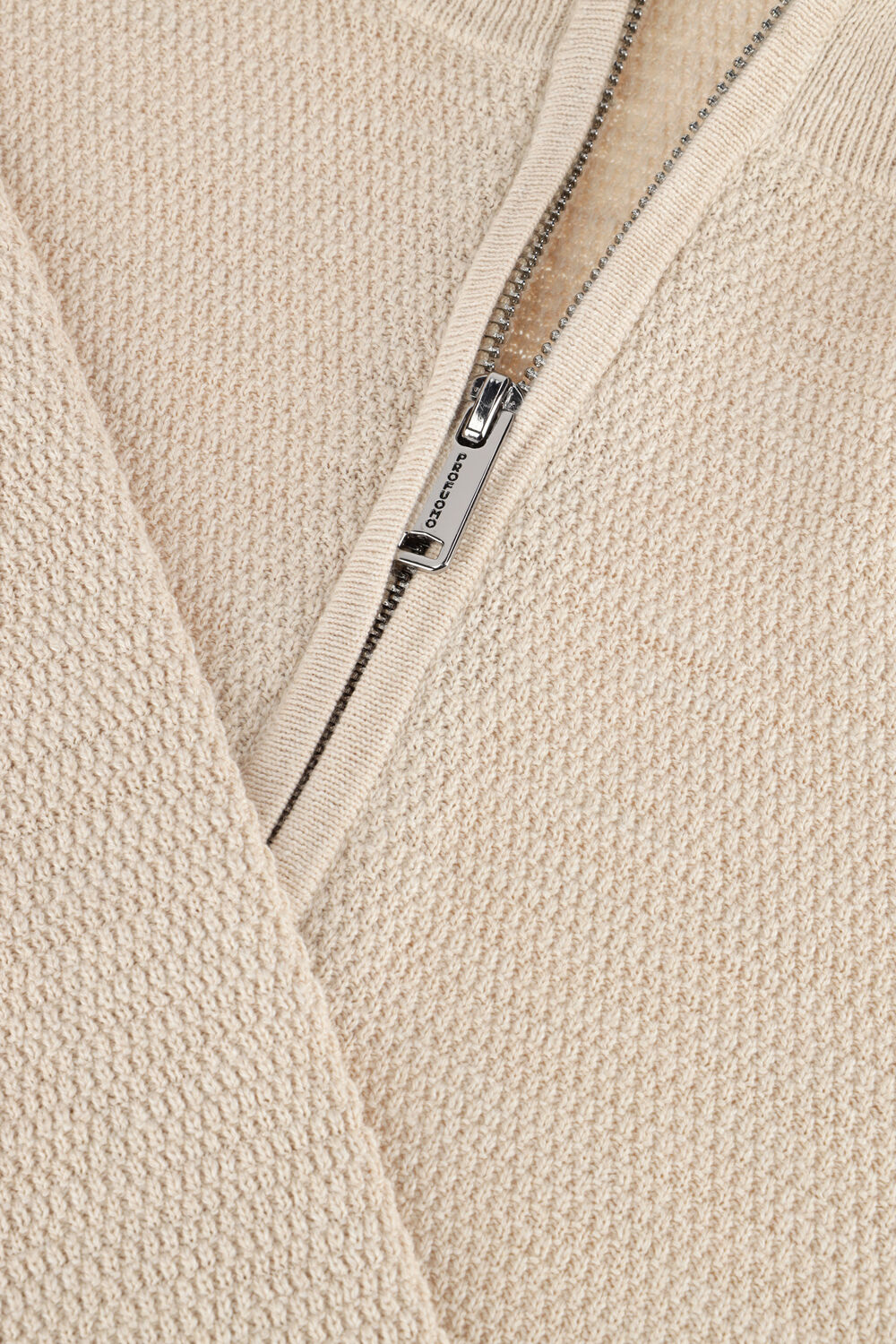 Beige PROFUOMO Trui PULLOVER HALF ZIP - large