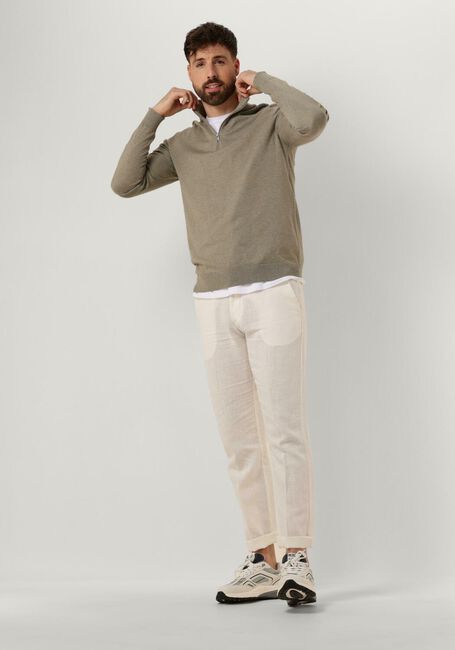 Groene SELECTED HOMME Trui SLHBERG HALF ZIP CARDIGAN NOOS - large
