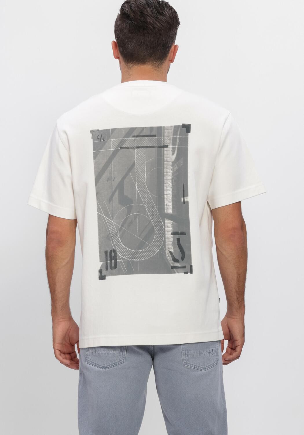Creme BUTCHER OF BLUE T-shirt MERCER HOOK LOOSE TEE - large