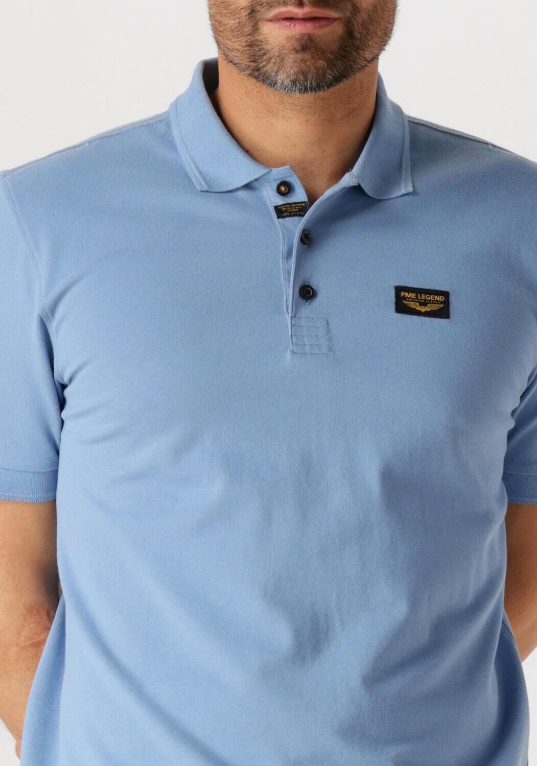 PME LEGEND Heren Polo's & T-shirts Trackway Polo Blauw