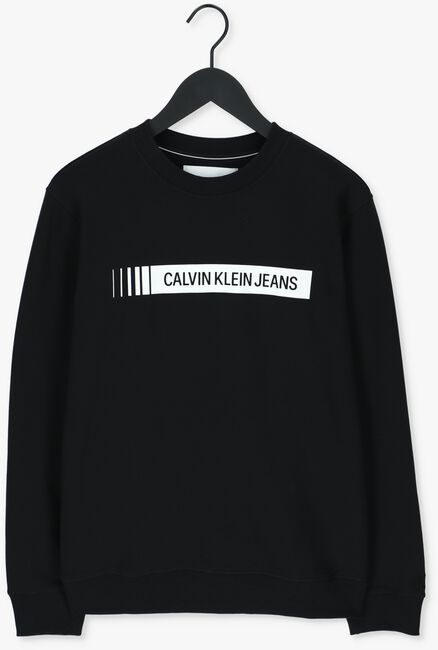 Zwarte CALVIN KLEIN Sweater INSTITUTIONAL LOGO BOX CREW NE - large