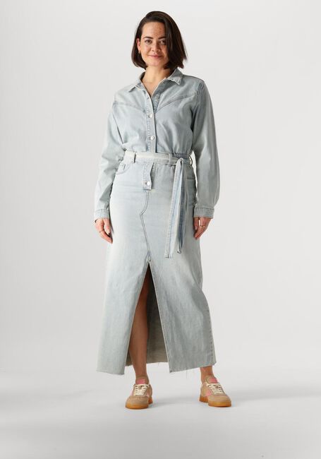 Lichtblauwe CIRCLE OF TRUST Maxi jurk BELLA DNM DRESS - large
