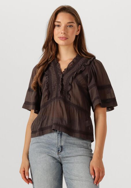Bruine NEO NOIR Blouses EVIENNE S VOILE TOP - large