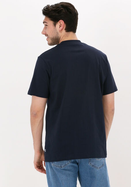 Donkerblauwe WOODBIRD T-shirt MOLT WIRL TEE - large