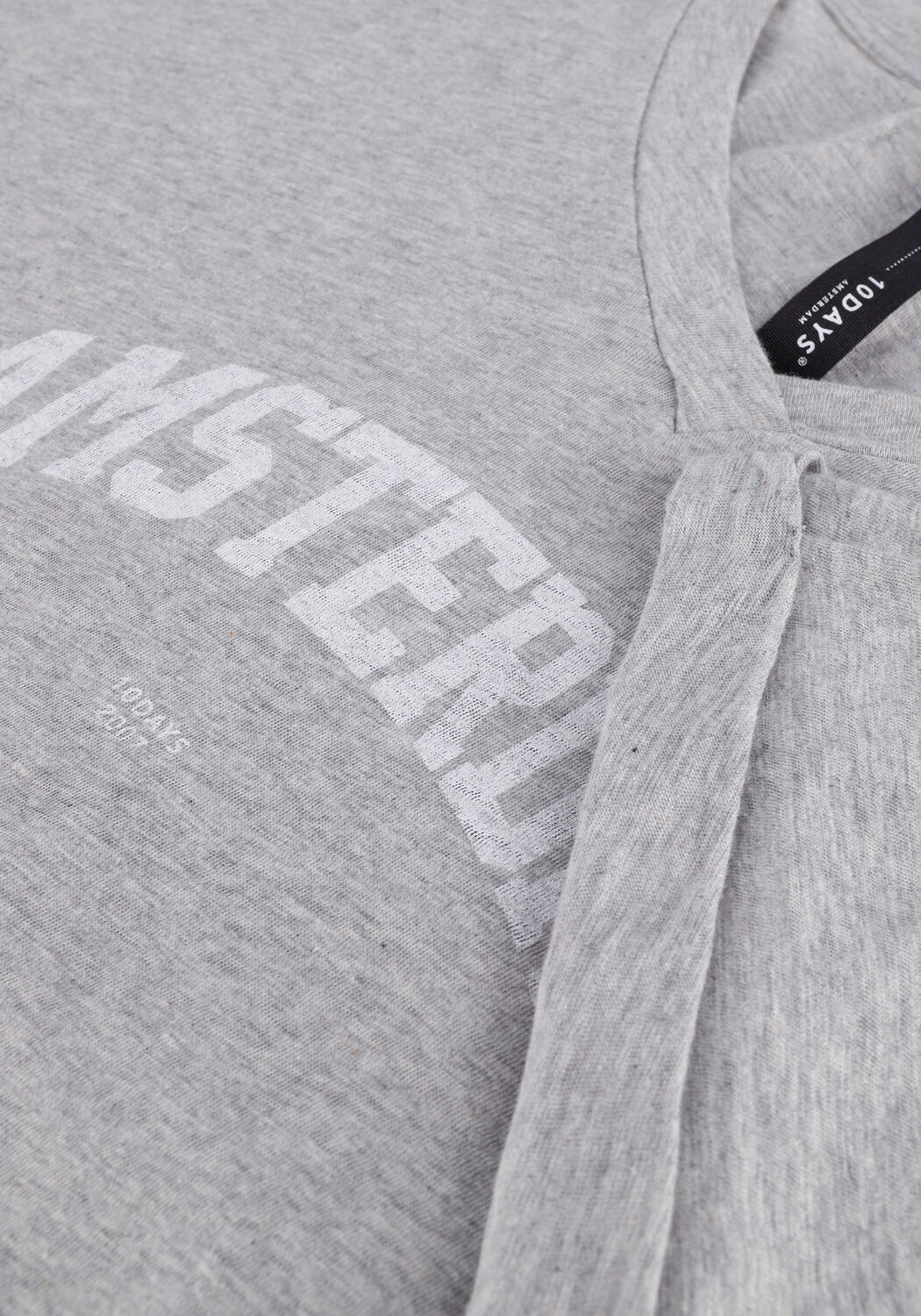 Grijze 10DAYS T-shirt V-NECK TEE SLUB - large