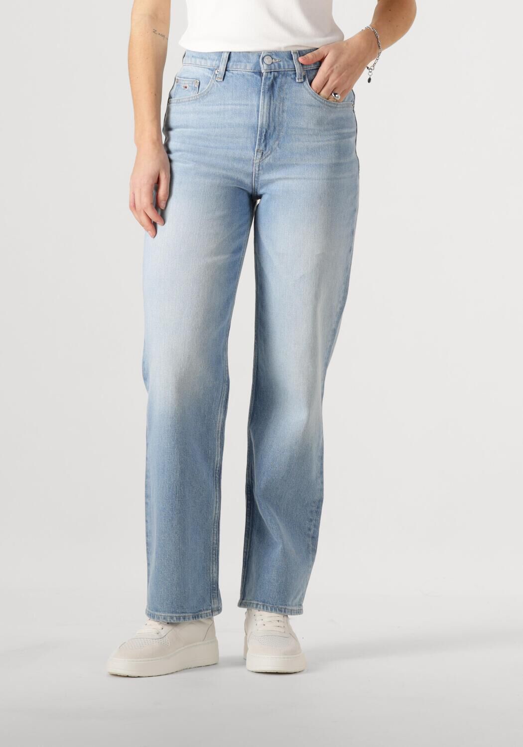 TOMMY JEANS Dames Jeans Layla Hr Slim Straight Ch0115 Lichtblauw