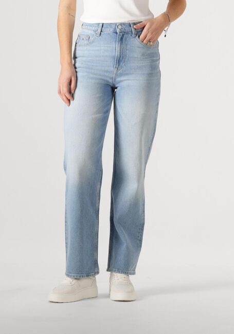 Lichtblauwe TOMMY JEANS Straight leg jeans LAYLA HR SLIM STRAIGHT CH0115 - large