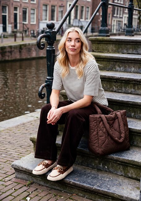 Bruine MSCH COPENHAGEN Wijde broek MSCHFILIPPA HW PANTS - large