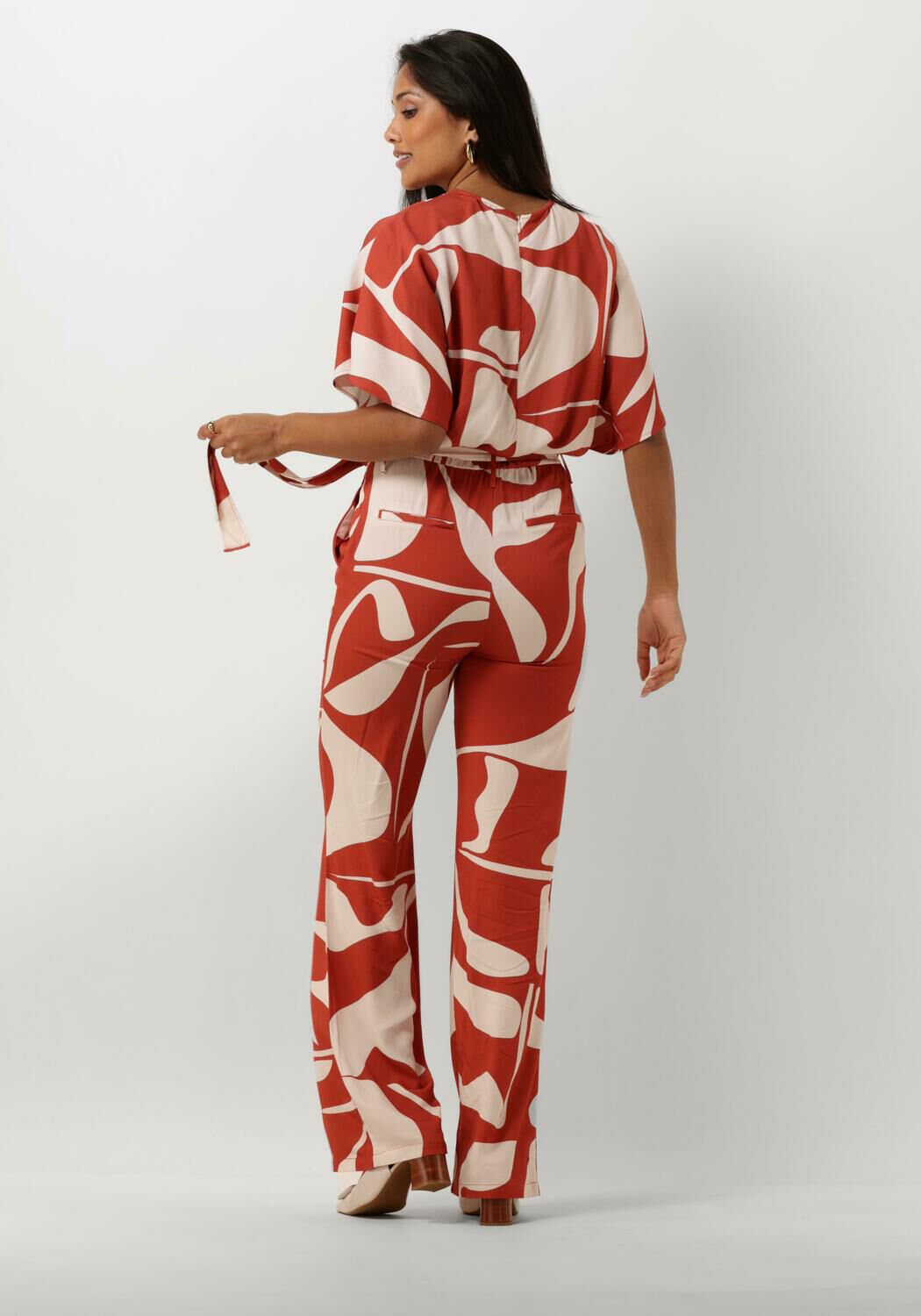 ANOTHER LABEL Dames Jumpsuits Nena Graphic Jumpsuit S s Rood