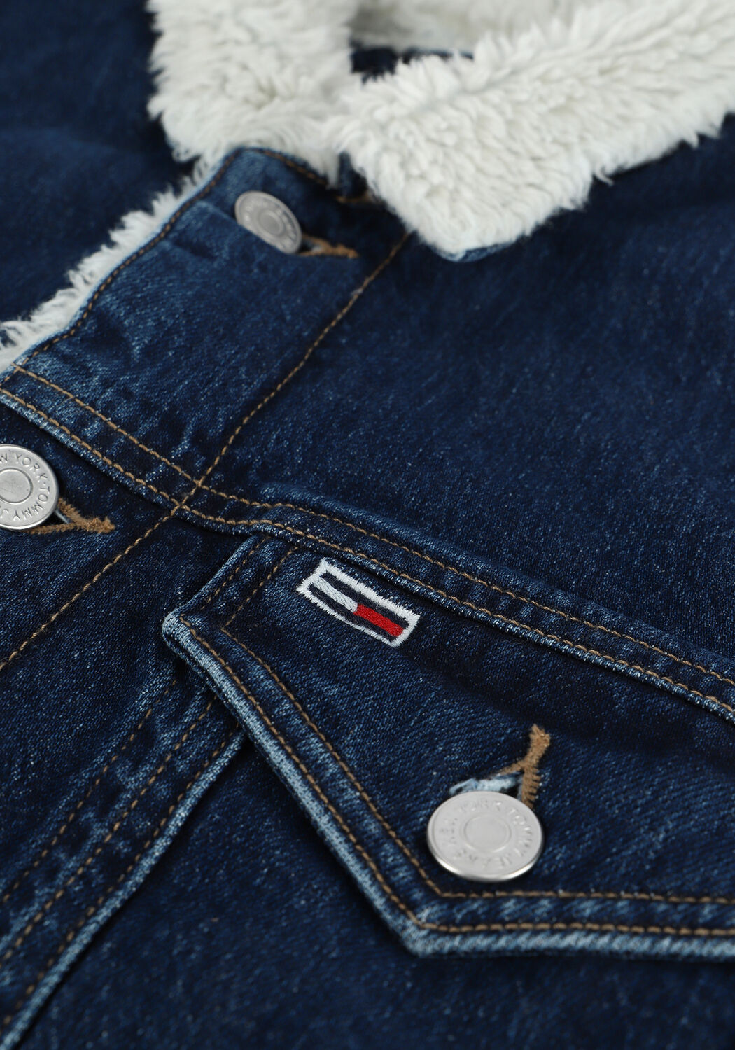 Blauwe TOMMY JEANS Spijkerjas RGLR SHERPA TRKR JCKT BE551 DB - large