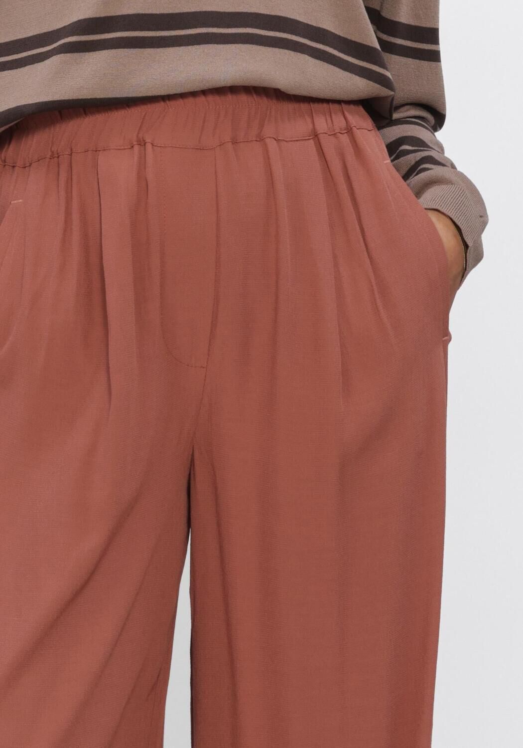 Beige BY-BAR Broeken BENJI VISCOSE PANTS - large