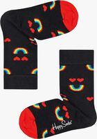 Zwarte HAPPY SOCKS Sokken KIDS RAINBOW SMILE - medium