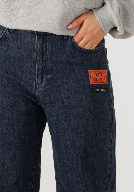 Donkerblauwe ALIX THE LABEL Wide jeans LADIES WOVEN INDIGO DENIM PANTS - large