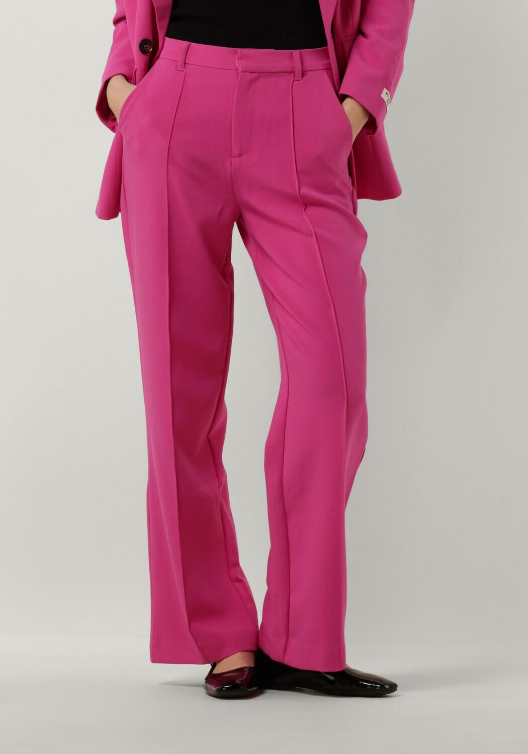 Colourful Rebel high waist straight fit pantalon Rus fuchsia