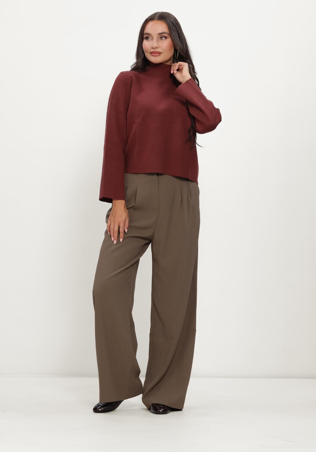 MINUS Dames Truien & Vesten Mslupi High Neck Knit Pullover Bordeaux