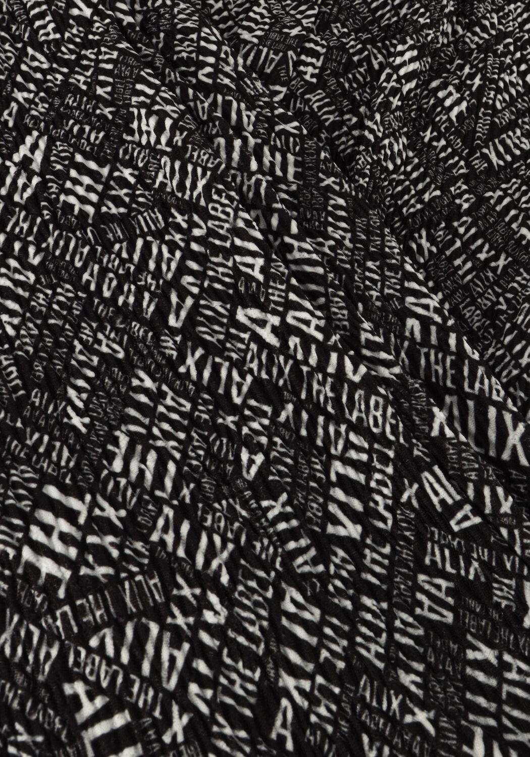 Zwarte ALIX THE LABEL Flared broek LADIES WOVEN CRINKLE TEXT PANTS - large