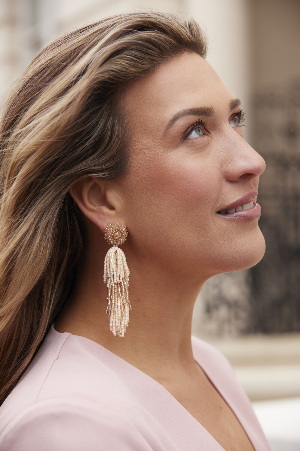 Witte PAULIE POCKET Oorbellen FRINGE FLAIR EARRINGS - medium