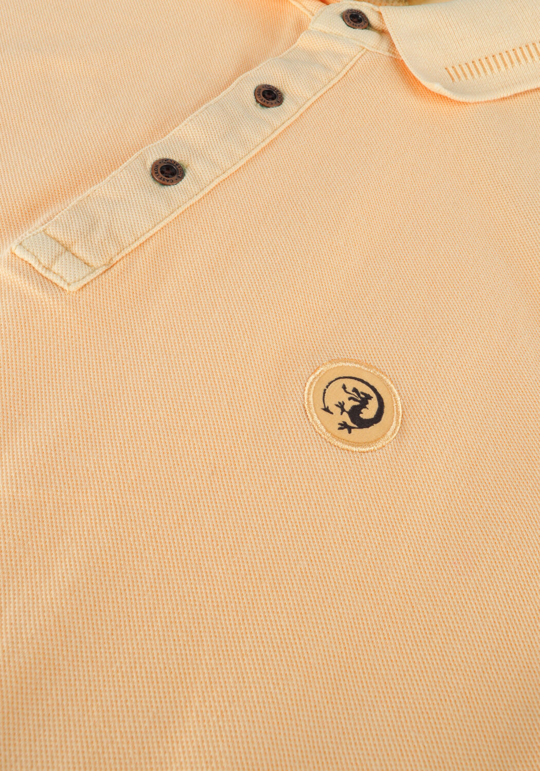 Oranje CAST IRON Polo SHORT SLEEVE POLO INJECTED COTTON PIQUE - large