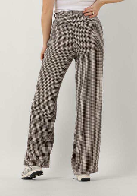 Bruine COLOURFUL REBEL Pantalon RUS JACQUARD DOGTOOTH STRAIGHT PANTS - large
