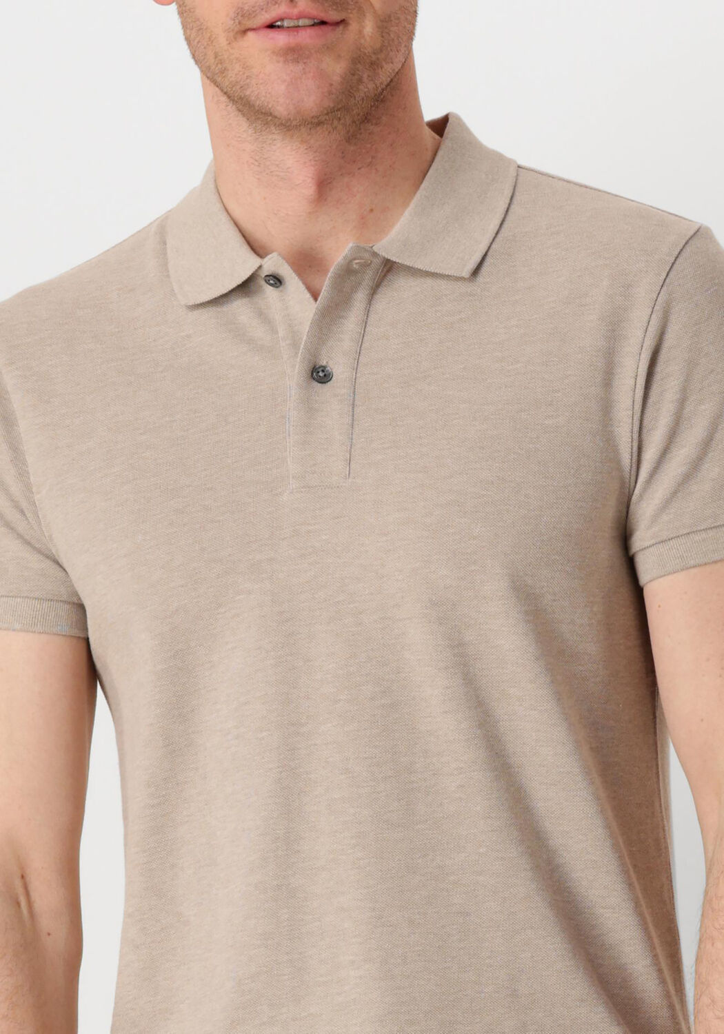 PROFUOMO Heren Polo's & T-shirts Polo Short Sleeve Zand