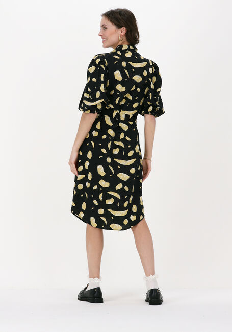 Zwarte OBJECT Midi jurk MESA 2/4 SHIRT DRESS - large