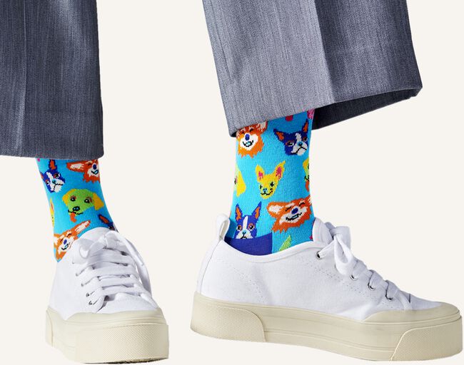 Blauwe HAPPY SOCKS Sokken FUNNY DOG Blauwe HAPPY SOCKS Sokken FUNNY DOG - large