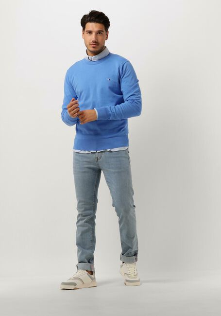 Blauwe TOMMY HILFIGER Trui 1985 CREW NECK SWEATER - large