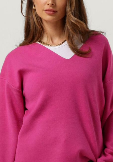 Roze OBJECT Trui OBJREYNARD V-NECK PULLOVER - large