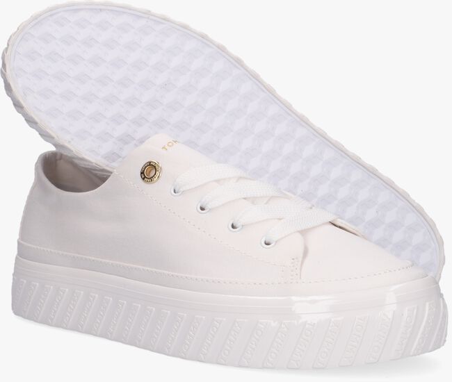 Witte TOMMY HILFIGER Lage sneakers SHINY FLATFORM VULC - large