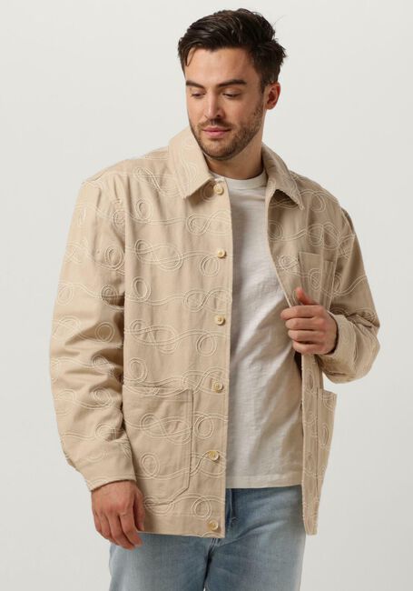 Beige SCOTCH & SODA Overshirt ROBE JACQUARD TWILL OVERSHIRT JACKET - large