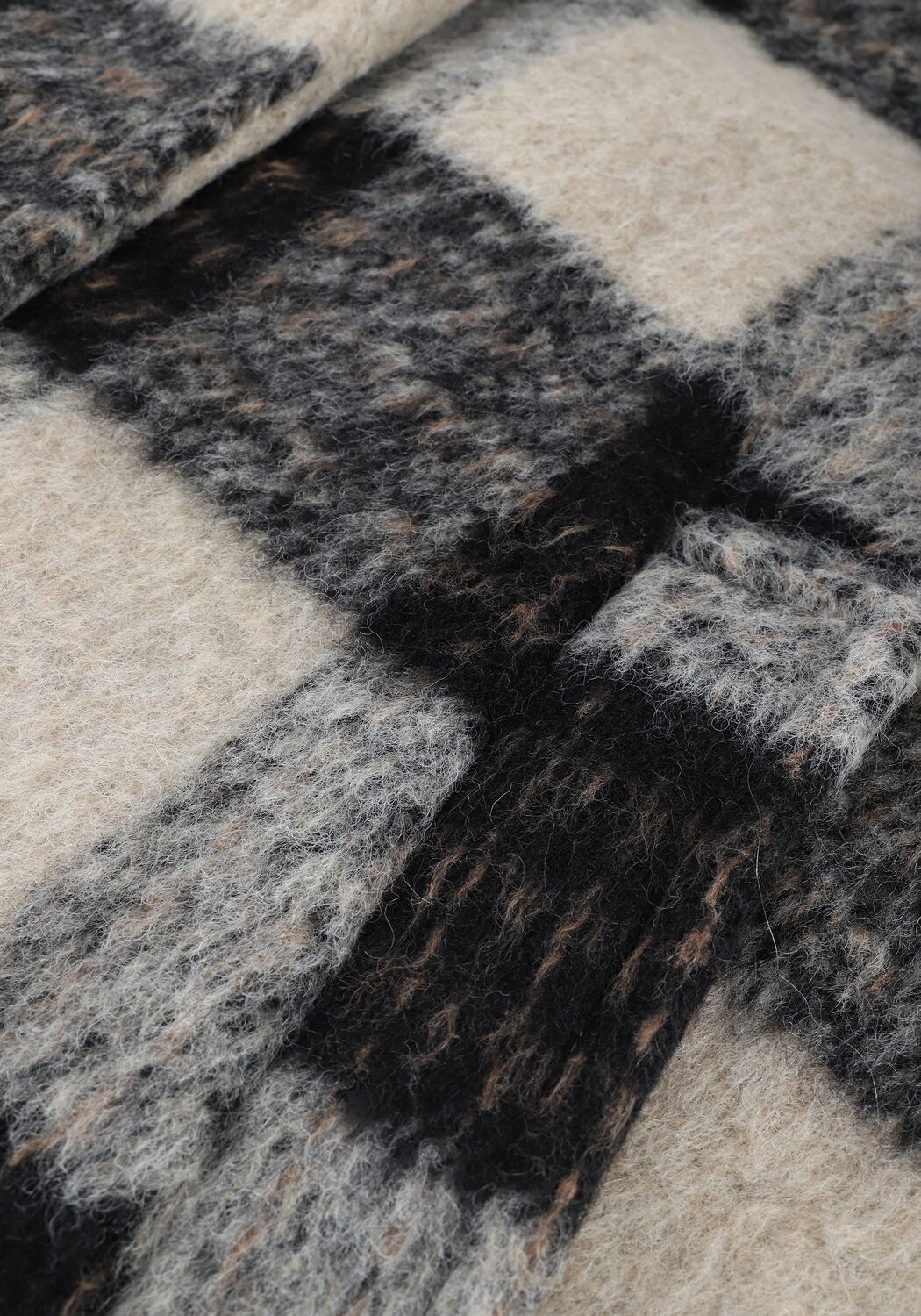 Beige CO'COUTURE Mantel ESME OVERSIZE CHECK COAT - large