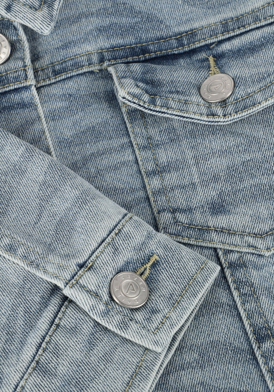 Lichtblauwe DAILY7 Spijkerjas OVERSIZED DENIM JACKET - large